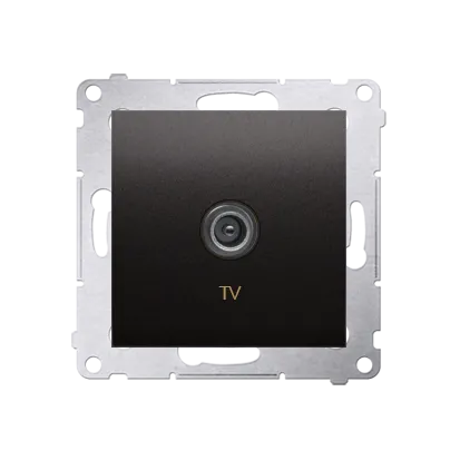 Antennendose TV Einsatz anthrazit matt  Simon 54 Premium Kontakt Simon DAK1.01/48