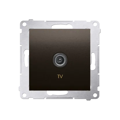 Antennendose TV Einsatz braun matt  Simon 54 Premium Kontakt Simon DAK1.01/46