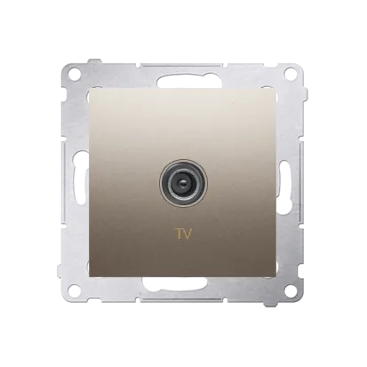Antennendose TV Einsatz gold matt  Simon 54 Premium Kontakt Simon DAK1.01/44