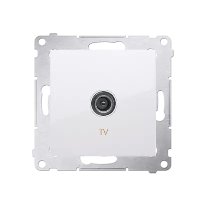 Antennendose TV Einsatz weiß  Simon 54 Premium Kontakt Simon DAK1.01/11