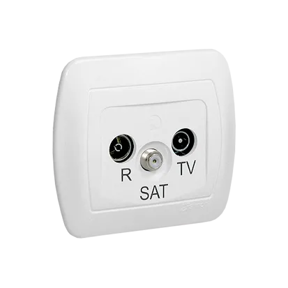 Antennensteckdose Enddose R-TV-SAT weiß Kontakt Simon 82 AAS/11