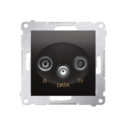 Antennensteckdose R-TV-DATA 10dB anthrazit matt Simon 54 Premium Kontakt Simon DAD.01/48