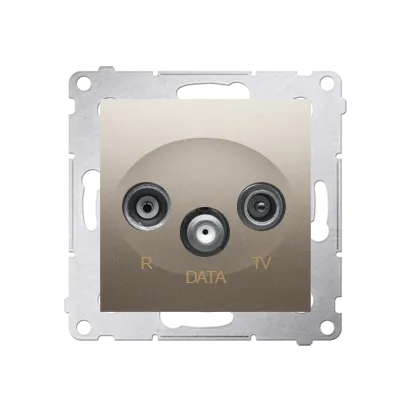 Antennensteckdose R-TV-DATA 10dB gold matt Simon 54 Premium Kontakt Simon DAD.01/44