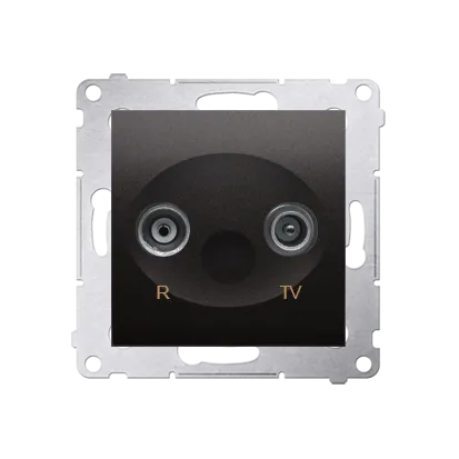 Antennensteckdose R-TV Endsdose 10dB anthrazit matt Kontakt Simon 54 Premium DAZ.01/48