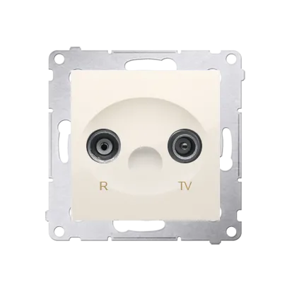 Antennensteckdose R-TV Endsdose 10dB cremeweiß matt Kontakt Simon 54 Premium DAZ.01/41