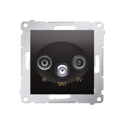 Antennensteckdose R-TV-SAT Durchgangsdose anthrazit matt Simon 54 Premium Kontakt Simon DASP.01/48