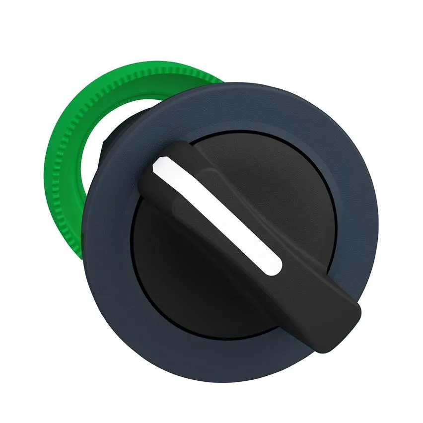 Antibakterieller Schalterkopf, flach, Kunststoff, schwarz, fi30, 2 Positionen, stabil Harmony XB5 Schneider Electric ZB5FD2