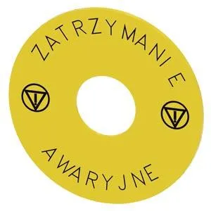 Aufkleber gelb NOT-HALT 75mm 3SU1900-0BB31-0ND0 Siemens