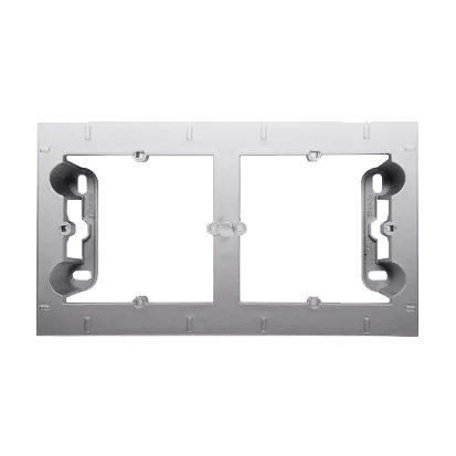 Aufputz- Gehäuse silber matt 2fach Simon 54 Premium Kontakt Simon DPN2/43
