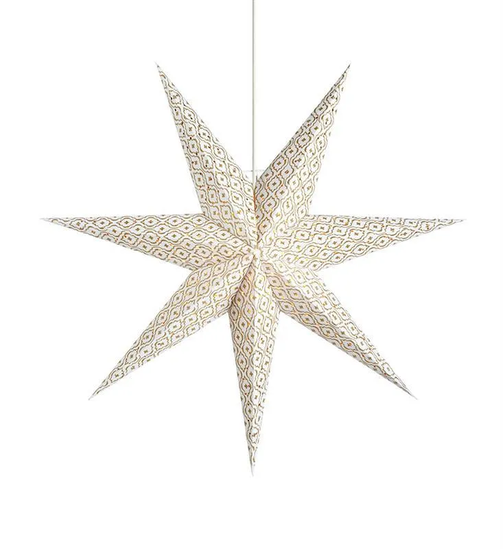 BAROQUE Stern-Pendelleuchte E14 75cm weiß
