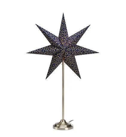 BAROQUE Stern Schreibtischlampe E14 antik blau