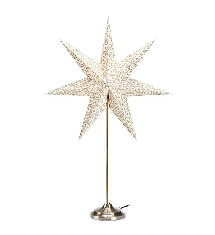 BAROQUE star Schreibtischlampe E14 antik-weiß