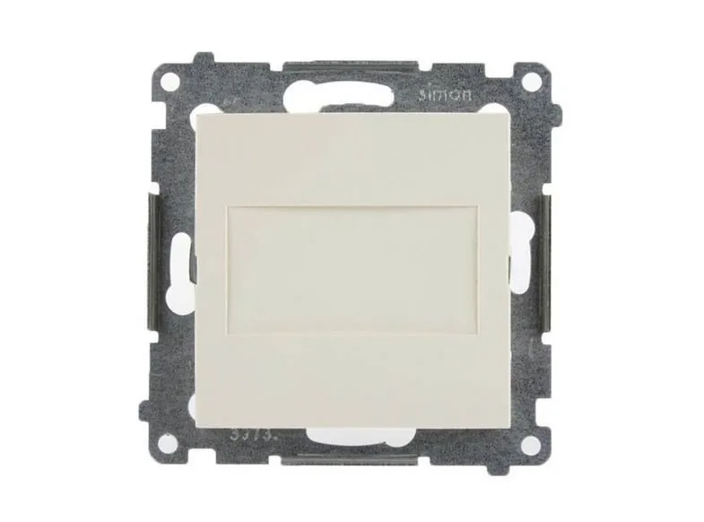 Blindverschluss mit Zentralstück für Rahmen Simon 54 Premium cremeweiß matt Kontakt Simon DPS.01/41