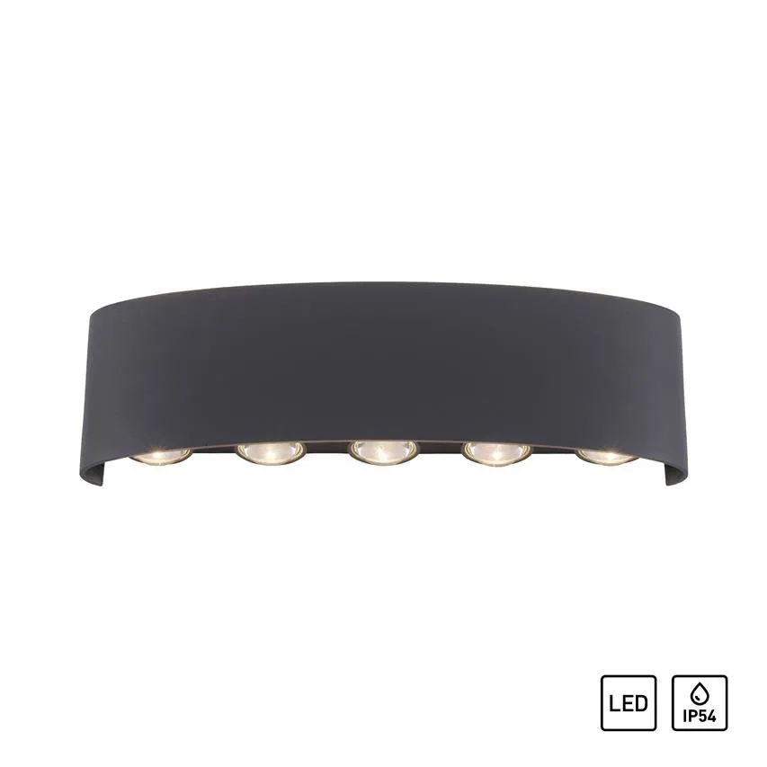 CARLO LED Außenwandleuchte 10W 3000K 120lm anthrazit PaulNeuhaus 9489-13 Zuma Line