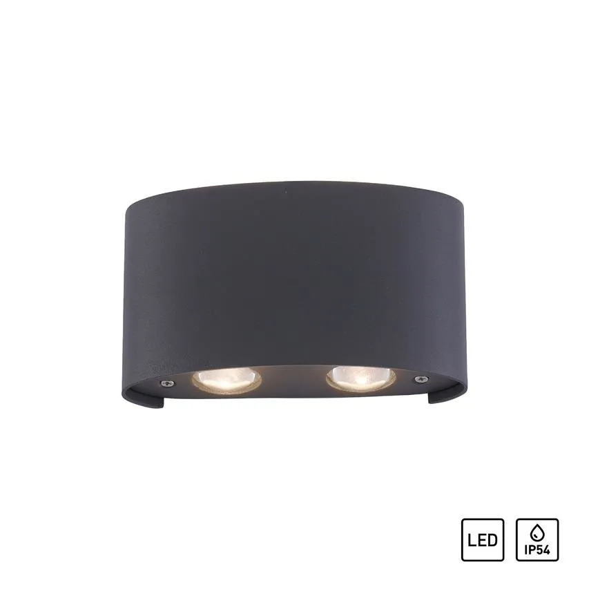 CARLO LED Außenwandleuchte 4,5W 3000K 120lm anthrazit PaulNeuhaus 9487-13 Zuma Line