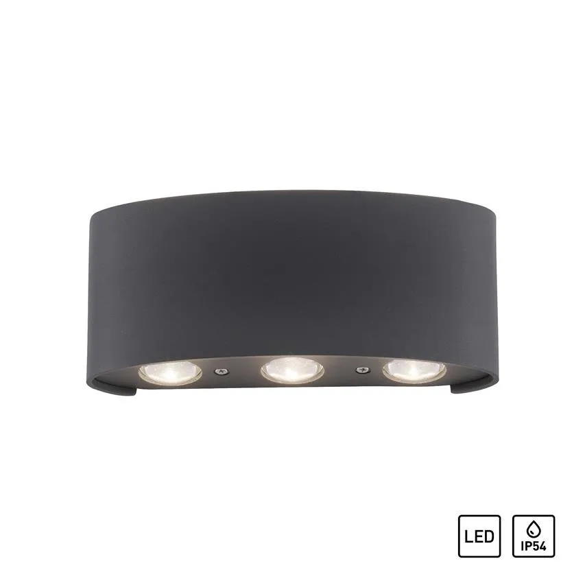 CARLO LED Außenwandleuchte 6,5W 3000K 120lm anthrazit PaulNeuhaus 9488-13 Zuma Line