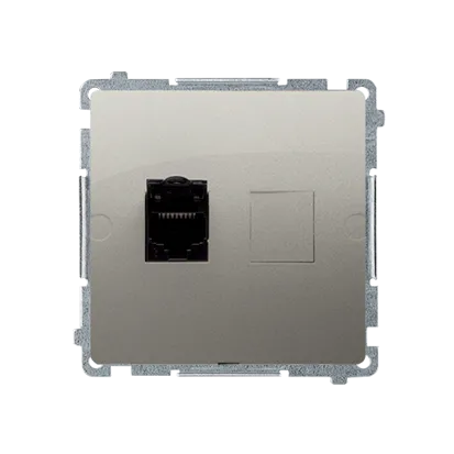 Computerdose RJ45 1fach Kat.6 satin met. Kontakt Simon BM5T.02/29