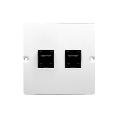 Computerdose RJ45 Kategorie 5e + Telefondose RJ11 (Modul) weiß glänzend Kontakt Simon BMF5T.02/11