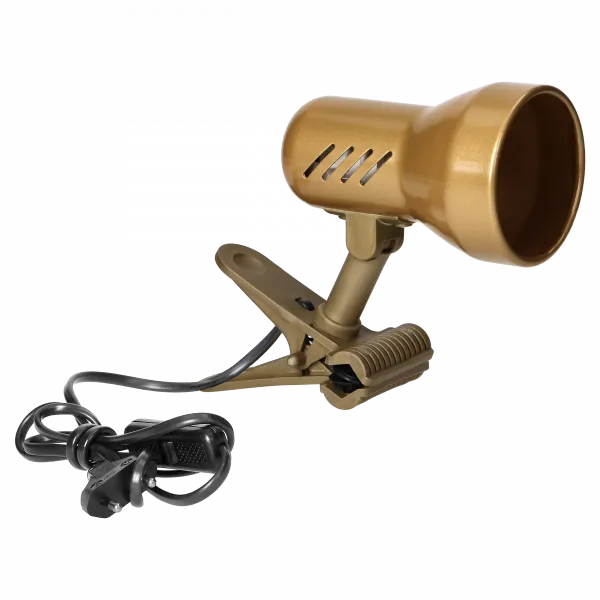 Dalla, Schreibtischlampe mit Clip, 40W, E27, Stahl + Kunststoff, gold