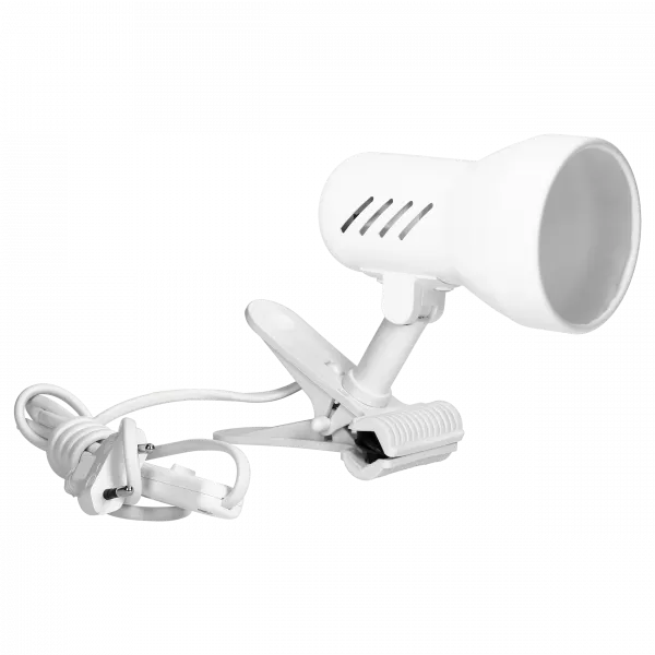 Dalla, Schreibtischlampe mit Clip, 40W, E27, Stahl + Kunststoff, weiß