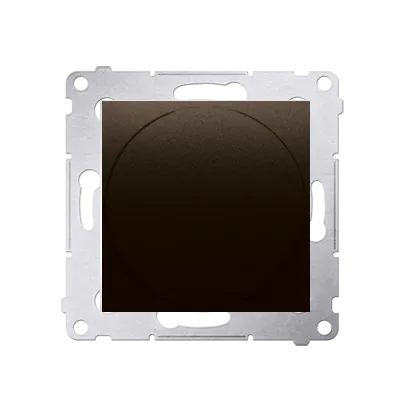 Dimmer für dimmbare LEDs, Drehknopf, 1-polig braun mit Wechselschalter: Ja Kontakt Simon DS9L.01/46