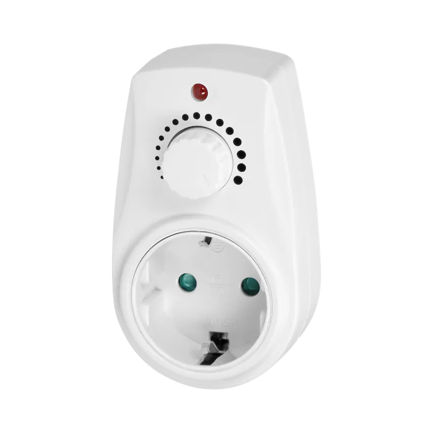 Dimmer mit zusätzlicher Netzsteckdose 2P+Z (Schuko), max.280W