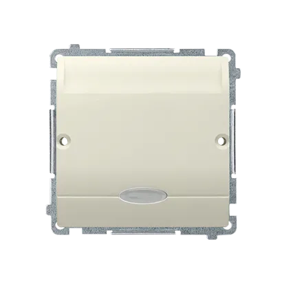 Doppel- Hotel-Cart Schalter 2-polig beleuchtet 10A (2A) 250V beige Kontakt Simon BMWH2.02/12