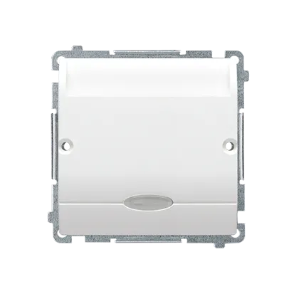 Doppel- Hotel-Cart Schalter 2-polig beleuchtet 2x10A 250V weiß glänzend Kontakt Simon BMWH2.02/11