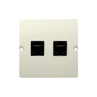 Doppel- Telefondose 2fach RJ11 beige Kontakt Simon BMTF2.02/12