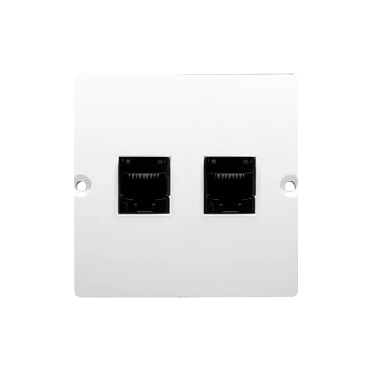 Doppel- Telefondose 2fach RJ11 weiß glänzend Kontakt Simon BMTF2.02/11