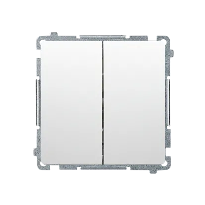 Doppel- Treppenschalter 10AX 230V weiß Kontakt Simon BMW6/2.01/11