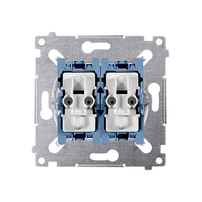 Doppel-Wechselschalter mit Kontrollleuchte (Mechanismus) 10AX 250V Kontakt Simon SW6/2XLM