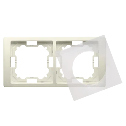 Doppelrahmen Neos IP44 mit Dichtungsset beige Kontakt Simon BMRC2B/12