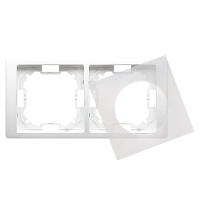 Doppelrahmen Neos IP44 mit Dichtungsset weiß glänzend Kontakt Simon BMRC2B/11
