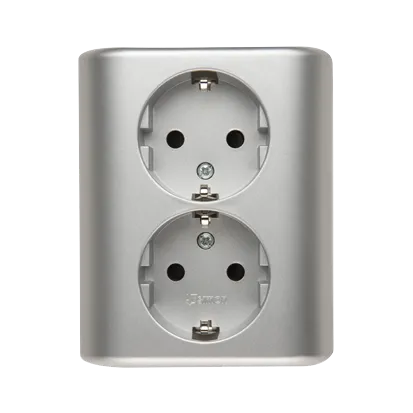 Doppelsteckdose SCHUKO silber matt Kontakt Simon 54 Premium EGSZ2PZ/43