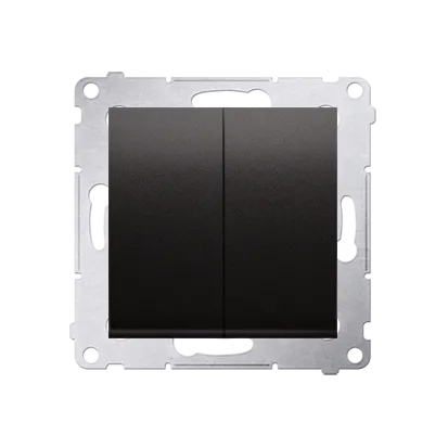 Doppeltaster ohne Aufdruck Steckklemmen Anthrazit Simon 54 Premium Kontakt Simon DP2.01/46