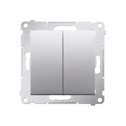 Doppeltaster ohne Aufdruck Steckklemmen Silber Simon 54 Premium Kontakt Simon DP2.01/43