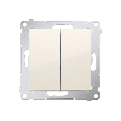 Doppeltaster ohne Aufdruck Steckklemmen cremeweiß Simon 54 Premium Kontakt Simon DP2.01/41