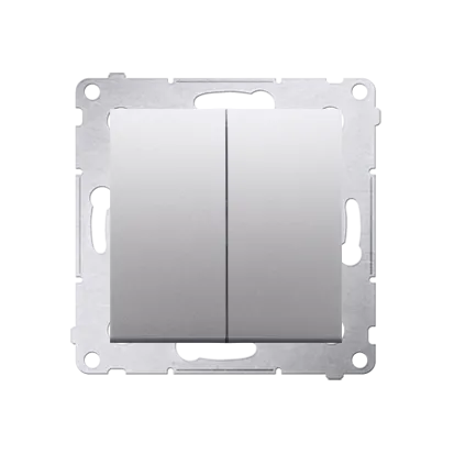 Doppelter Kerzenschalter (Modul) Schraubeklemmen Silber Simon 54 Premium Kontakt Simon DW5A.01/43