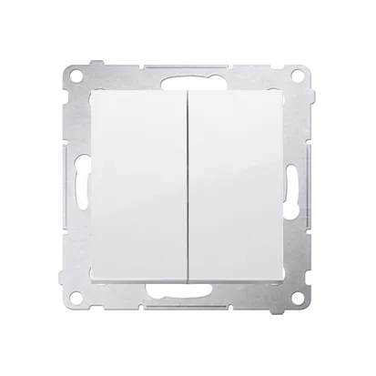 Doppelter Kerzenschalter (Modul) Schraubeklemmen Weißimon 54 Premium Kontakt Simon DW5A.01/11