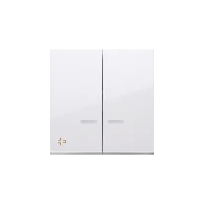 Doppelwippe für beleuchtete Mechanismen: SW6 / 2XLM, SW7 / 2XM, SW6P1M antibakteriell weißDKW9L/AB11