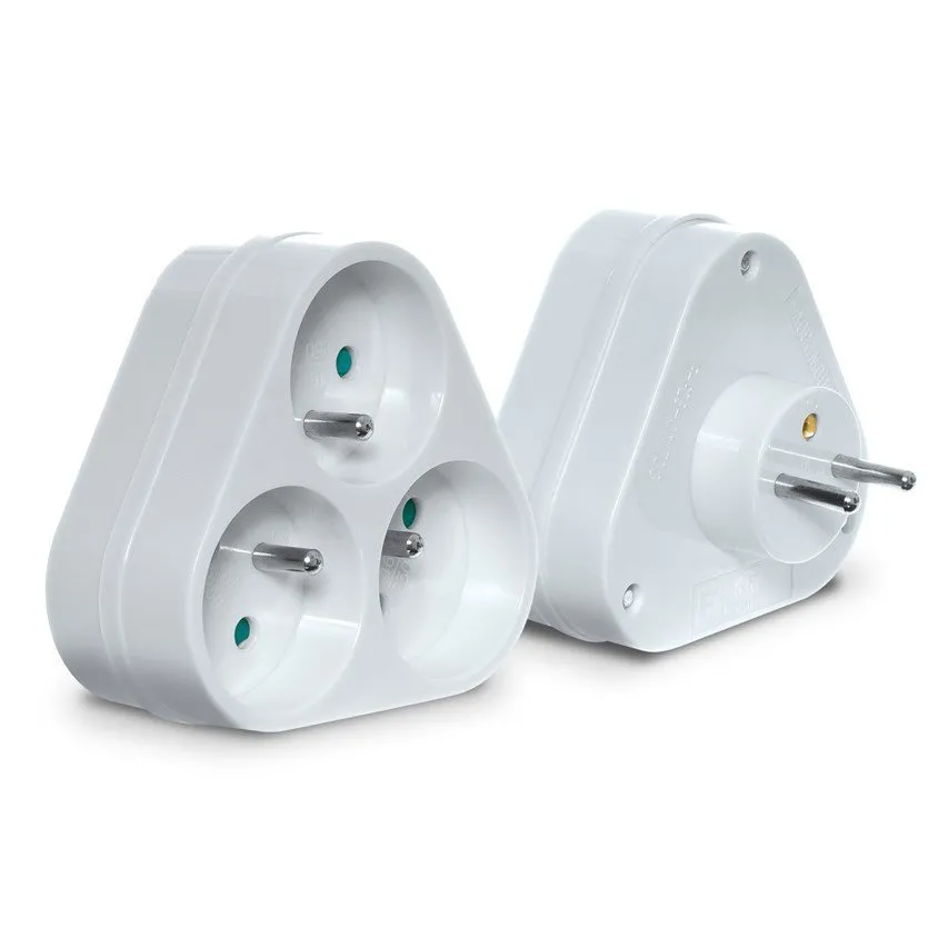 Dreifach 3x2P+Z, 16A, 250V; weiß