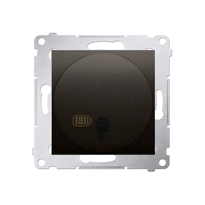 Druckdimmer (Modul) mit Fernbedienung 20- 500W braun matt Simon 54 Premium Kontakt Simon DS13T.01/46