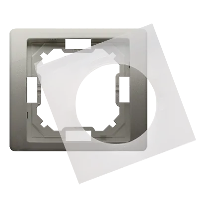 Einzelrahmen IP44 mit Dichtungsset satin met. Kontakt Simon BMRC1B/29