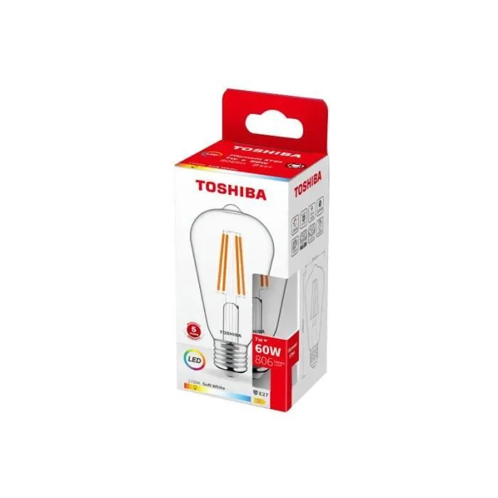 FILAMENT ST64 E27 7W 2700K TOSHIBA LED-Lampe