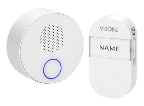 Funkklingel SONUS AC, netzbetriebener, batterieloser Taster, Lernsystem, 38 Töne, Reichweite 100m