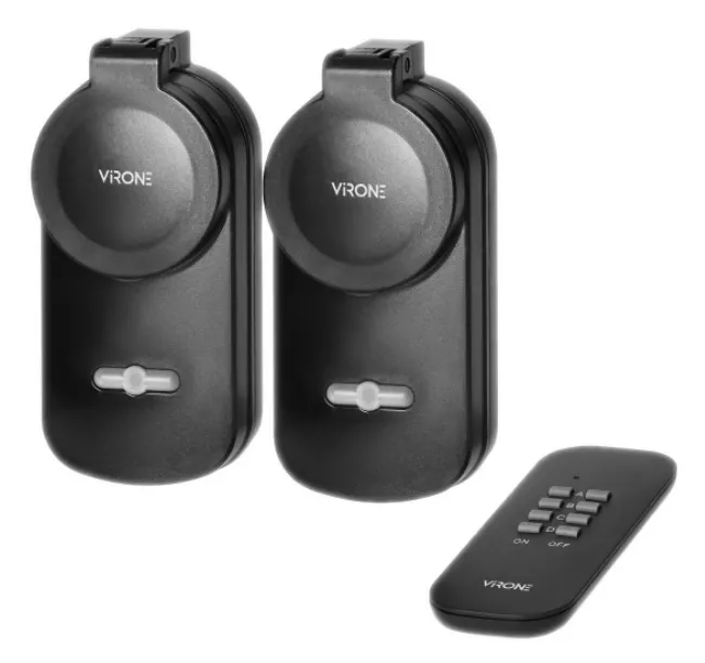 Funksteckdosensatz mit Fernbedienung 2+1, IP44