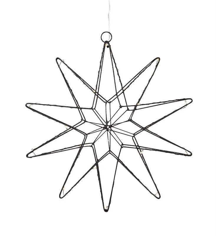 GLEAM Star LED-Pendelleuchte schwarz