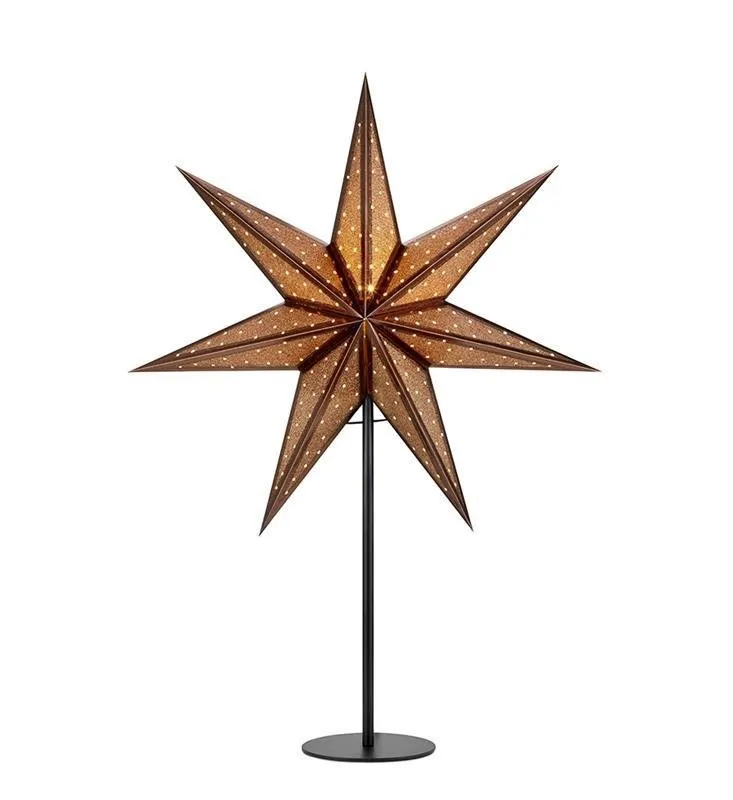 GLITTER 45cm Bronze E14 Stern Schreibtischlampe