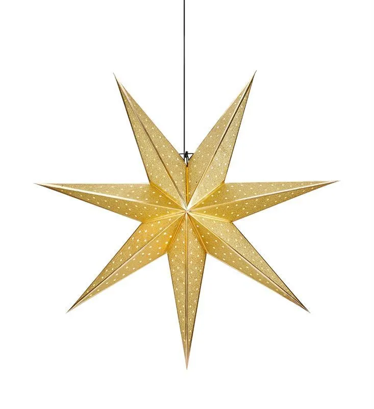 GLITTER Stern-Pendelleuchte 45cm gold E14